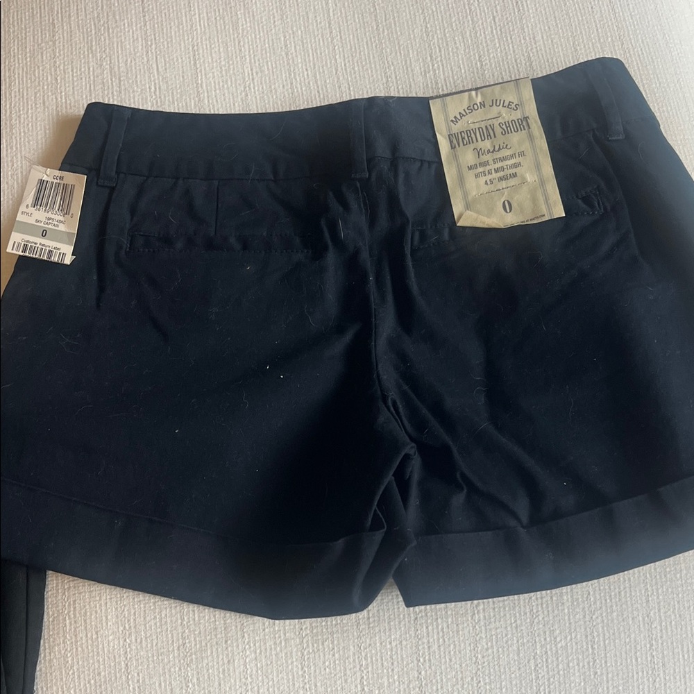 Maison Jules navy brand new Everyday Stretch Shorts